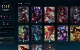 Conta challenger + pax sivir + full skin + emote challenger