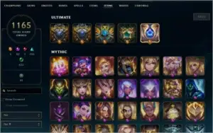 Conta challenger + pax sivir + full skin + emote challenger