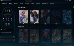 Cont 144Skins, all champs 300 Conto