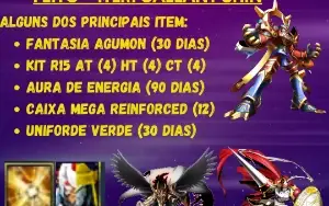 Conta Digimon Masters D.Bagra + Galant + Ot Vice + Susano S.