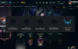 Conta de lol full acesso (unraked ex-platina) Leblanc Lenda