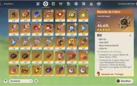 Conta AR55, 9 personagens 5*, TODOS OS PERSONAGENS 4* e mais