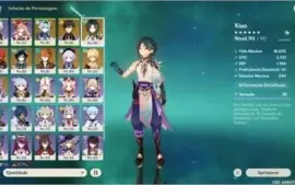 Conta AR55, 9 personagens 5*, TODOS OS PERSONAGENS 4* e mais