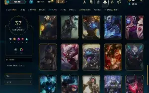 Unranked com 60 Champs e 37 Skins ( ADC / SUP / JG )