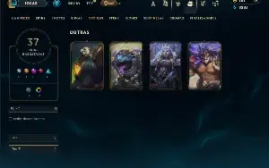 Unranked com 60 Champs e 37 Skins ( ADC / SUP / JG )