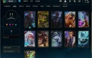 Conta platina 2 com 38 champs e 11 skins