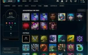 Conta platina 2 com 38 champs e 11 skins