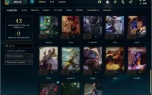 Conta platina 2 com 38 champs e 11 skins