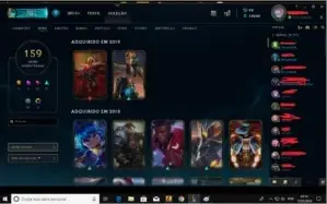 Vendo conta de lol Platina IV