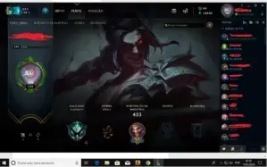 Vendo conta de lol Platina IV