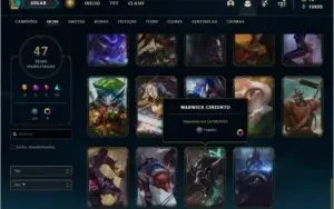 Conta ouro 4 (ex platina) com 129 champs e 47 skins