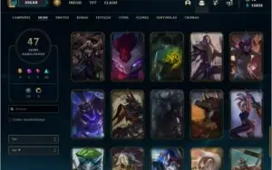 Conta ouro 4 (ex platina) com 129 champs e 47 skins