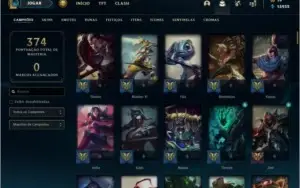 Conta ouro 4 (ex platina) com 129 champs e 47 skins