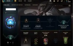 Conta ouro 4 (ex platina) com 129 champs e 47 skins