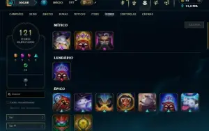 Bronze 3 com 130 Champs e 43 Skins