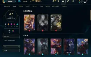 Bronze 3 com 130 Champs e 43 Skins