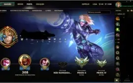 Conta Prata II com 82 skin 93 Champions e 9 páginas de runas