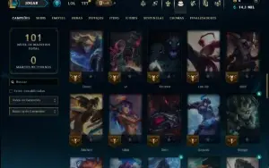 Prata 3 com 65 Champs e 8 Skins