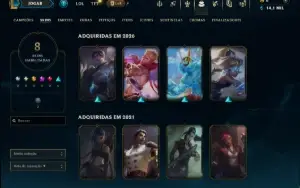 Prata 3 com 65 Champs e 8 Skins