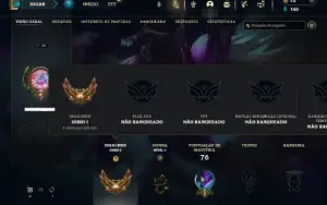 Ouro 1 com 50 Champs e 12 Skins + 2 Fragmentos