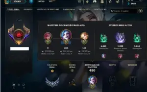 Prata 1 com TODOS os champs e 453 Skins + 76 Cromas