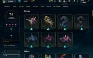 Prata 1 com TODOS os champs e 453 Skins + 76 Cromas