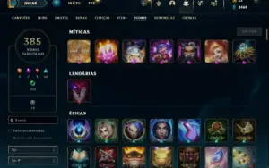 Prata 1 com TODOS os champs e 453 Skins + 76 Cromas