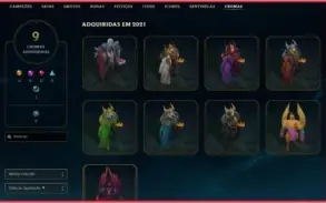 CONTA LEAGUE OF LEGENDS MESTRE 290 PDL • 44 CAMPEÕES