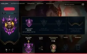 CONTA LEAGUE OF LEGENDS MESTRE 290 PDL • 44 CAMPEÕES