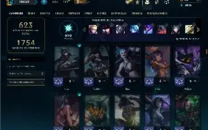 Unranked com TODOS os champs e 128 Skins ( JG / ADC )