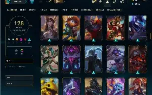 Unranked com TODOS os champs e 128 Skins ( JG / ADC )