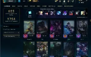 Unranked com TODOS os champs e 128 Skins ( JG / ADC )