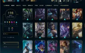Unranked com TODOS os champs e 128 Skins ( JG / ADC )