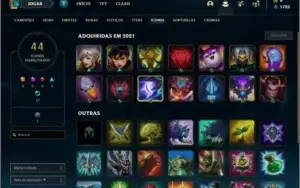 Conta unranked com 5 skins e 22 champs ( UPADA NA MÃO )