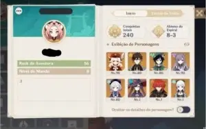 CONTA COM KLEE,VENTI, ZHONGLI, QIQI, MONA, AYAKA!!!
