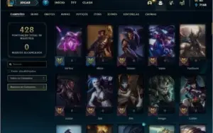 Conta Unranked com 103 champs e 37 skins