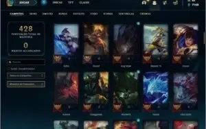Conta Unranked com 103 champs e 37 skins