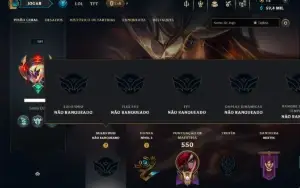 Unranked com TODOS os Champs e 154 Skins ( MID / JG / ADC )