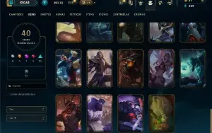 Unranked com 75 Champs e 40 Skins ( ex prata )