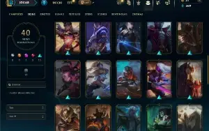 Unranked com 75 Champs e 40 Skins ( ex prata )