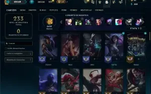 Unranked com 75 Champs e 40 Skins ( ex prata )