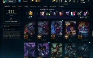 Unranked com 75 Champs e 40 Skins ( ex prata )