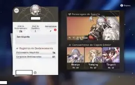 Conta nivel 26 com Jian, Bronya e Yaqing - Honkai Star Rail