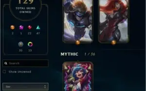 Conta Diamante 4 para Main adc , várias skins lendárias