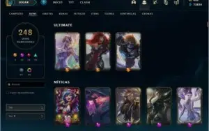 Conta nível 536, Ouro 3, 243 skins, todos os Champs