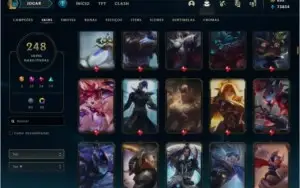 Conta nível 536, Ouro 3, 243 skins, todos os Champs