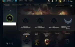 Conta Unranked com 32 Skins e 64 Champs