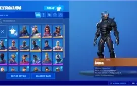 conta fortnite com omega com salve o mundo