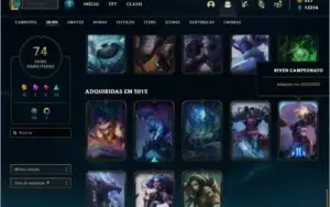 Conta prata 1 com Riven Campeonato 2012 com Borda + icones