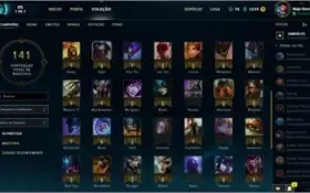 CONTA LEAGUE OF LEGENDS - LEVEL 30 - 19 SKINS - 83 CAMPEÕES